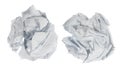 Crumpled paper boll isolated on white background clipping path. Screwed up piece of paper Royalty Free Stock Photo