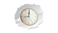 Crumpled Paper Clock Icon for Distressed and Aged Designs, vector design Generative AI Royalty Free Stock Photo