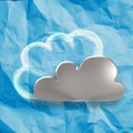 Crumpled paper Cloud Computing diagram