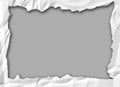 Crumpled paper frame Royalty Free Stock Photo