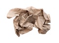 Crumpled paper isolated over white Royalty Free Stock Photo