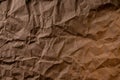 crumpled paper.sheet of brown cardboard paper. detailed high resolution texture. abstract background for wallpaper