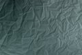 crumpled paper. sheet of paper Dark Jungle Green and Outer Space Slate colors. detailed high resolution texture. abstract