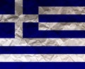 Crumpled paper Textured Flag - Greece