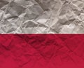 Crumpled paper Textured Flag - Poland