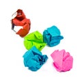 Crumpled paper wads Royalty Free Stock Photo
