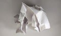 Crumpled paper.White crumpled paper texture grunge background.