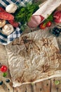 Crumpled Paper on Wooden Background Royalty Free Stock Photo