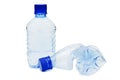The crumpled plastic bottle Royalty Free Stock Photo