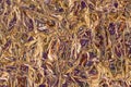 Crumpled Purple and Gold Tin Foil Texture Royalty Free Stock Photo