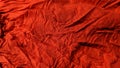 Crumpled red fabrics