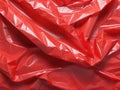 crumpled red plastic texture background Royalty Free Stock Photo