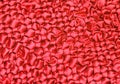 Crumpled red silk fabric texture Royalty Free Stock Photo
