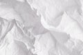 Crumpled relievo soft white paper texture. Royalty Free Stock Photo