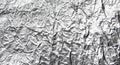 Crumpled silver aluminum foil background Royalty Free Stock Photo