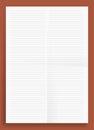 Crumpled Standart two lined column blank series A4 format paper size vector illustration