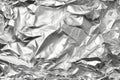 crumpled and straightened aluminum foil