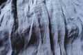 Crumpled blue cotton and polyester fabric Royalty Free Stock Photo