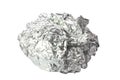 Crumpled tin foil isolated Royalty Free Stock Photo