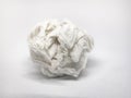 Crumpled Tissue paper,White Background,Wipe clean,Tecture,Nature,lump Royalty Free Stock Photo