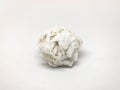 Crumpled Tissue paper,White Background,Wipe clean,Tecture,Nature,lump Royalty Free Stock Photo