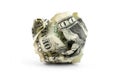 Crumpled usa dollar ball Royalty Free Stock Photo