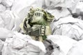 Crumpled usa dollar ball Royalty Free Stock Photo