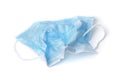 Crumpled used disposable medical face mask Royalty Free Stock Photo