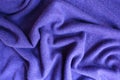 Crumpled violet thin simple woolen jersey fabric