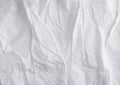 Crumpled white cotton fabric Royalty Free Stock Photo