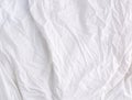 Crumpled white cotton fabric, fabric for sewing clothes and shirts Royalty Free Stock Photo