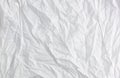 Crumpled white cotton fabric, fabric for sewing clothes and shirts Royalty Free Stock Photo
