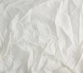 Crumpled white cotton fabric, full frame Royalty Free Stock Photo