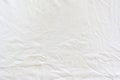 Crumpled White Linen Fabric Cotton For Wallpaper Design.