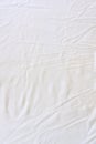 Crumpled White Linen Fabric Cotton For Wallpaper Design.