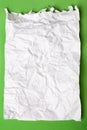 Crumpled white notepaper