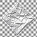Crumpled White Paper on Checkered Background Royalty Free Stock Photo