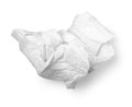 Crumpled white paper napkin - unused Royalty Free Stock Photo