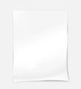 Crumpled white sheet of paper - important note - memo sticker, mockup Royalty Free Stock Photo