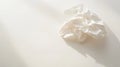 Crumpled white surface creates a calm, abstract composition with delicate shadows and uneven textures in a minimalist Royalty Free Stock Photo