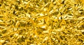 Crumpled Wide angle golden foil background Royalty Free Stock Photo