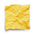 Crumpled yellow sticker