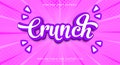 Crunch food editable text effect Template Royalty Free Stock Photo