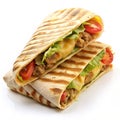 Crunchwrap Isolated on White Background Royalty Free Stock Photo