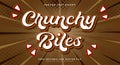 Crunchy Bites Editable Text effect Template Royalty Free Stock Photo