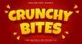 Crunchy Bites Snack Style Editable Text effect Royalty Free Stock Photo