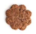 Crunchy chocolate biscuits shape flower