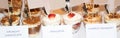 Crunchy chocolate pavlova mini cupcakes glasses appetizers finger food desserts