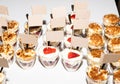 Crunchy chocolate pavlova mini cupcakes glasses appetizers finger food desserts