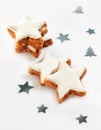 Crunchy Christmas star cookies Royalty Free Stock Photo